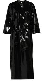 Fillipa K - Zwarte Vinyl Trenchcoat, Kleding | Dames, Jassen | Winter, Maat 38/40 (M), Fillipa K, Zwart, Nieuw