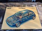fiat bravo elektrische schema plaat poster werkplaats autode, Ophalen, Gebruikt, Reclamebord