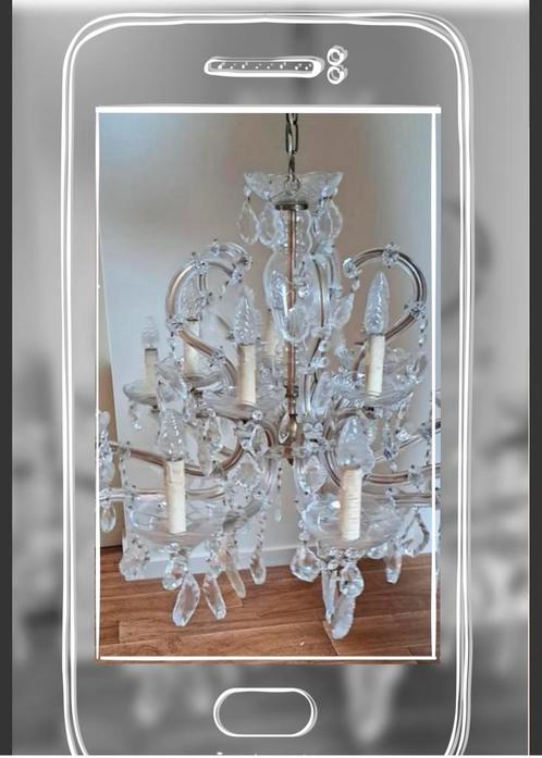 Kroonluchter “hotel chique” en sfeervol hanglamp lamp, Huis en Inrichting, Lampen | Kroonluchters, Gebruikt, Ophalen