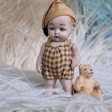 Bijzonder antiek schattig Frans popje pop speelgoed 