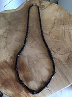 Git collier,zwart git ketting met verloop,facet geslepen 57, Ophalen, Overige materialen, Ketting