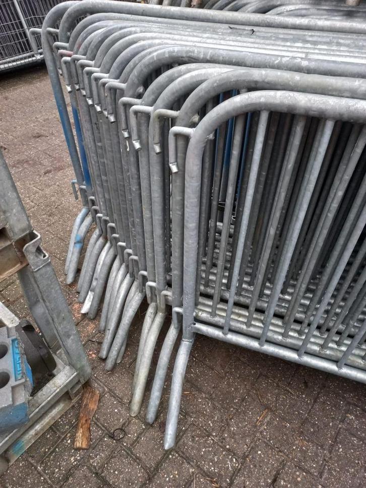grote partij gebruikte dranghekken 19 spijls stevig type, Tuin en Terras, Tuinhekken en Hekwerk, Gebruikt, Spijlenhekwerk, IJzer