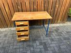 Vintage (leraren) Bureau met Lades (jaren 60), Huis en Inrichting, Bureaus, Ophalen, Gebruikt, Bureau