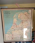 Vintage Eerste Wandkaart van Nederland, Antiek en Kunst, Ophalen, Aardrijkskunde