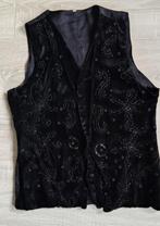 Vintage fluwelen gilet, Kleding | Dames, Bodywarmers, Ophalen of Verzenden, Gedragen, Maat 38/40 (M), Zwart