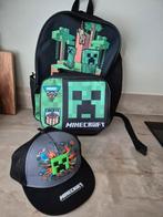 3 delige minecraft schooltassen, Rugtas, Zwart, Ophalen of Verzenden, Zo goed als nieuw