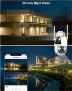 COCOCAM 2K beveiligingscamera buiten draadloos dubbele lens, Ophalen of Verzenden, Nieuw, Buitencamera