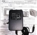 DVE DV-1280-3UP AC DCAdapter 12V 1A 12W Lader Voeding