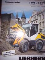 2x Liebherr brochures/folders: Compactlader + Mobilbagger, Ophalen of Verzenden, Zo goed als nieuw