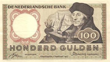 Netherlands 100 Gulden 1953 Erasmus Xf pn 88 beschikbaar voor biedingen