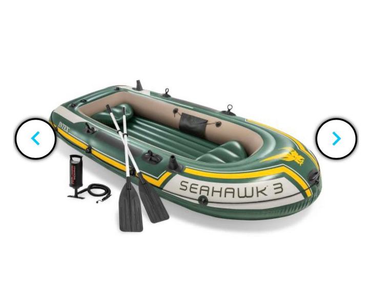 Opblaasbare boot Seahawk 3 pers Intex, Watersport en Boten, Kano's, Zo goed als nieuw, Overige typen, Drie personen of meer, Met peddels