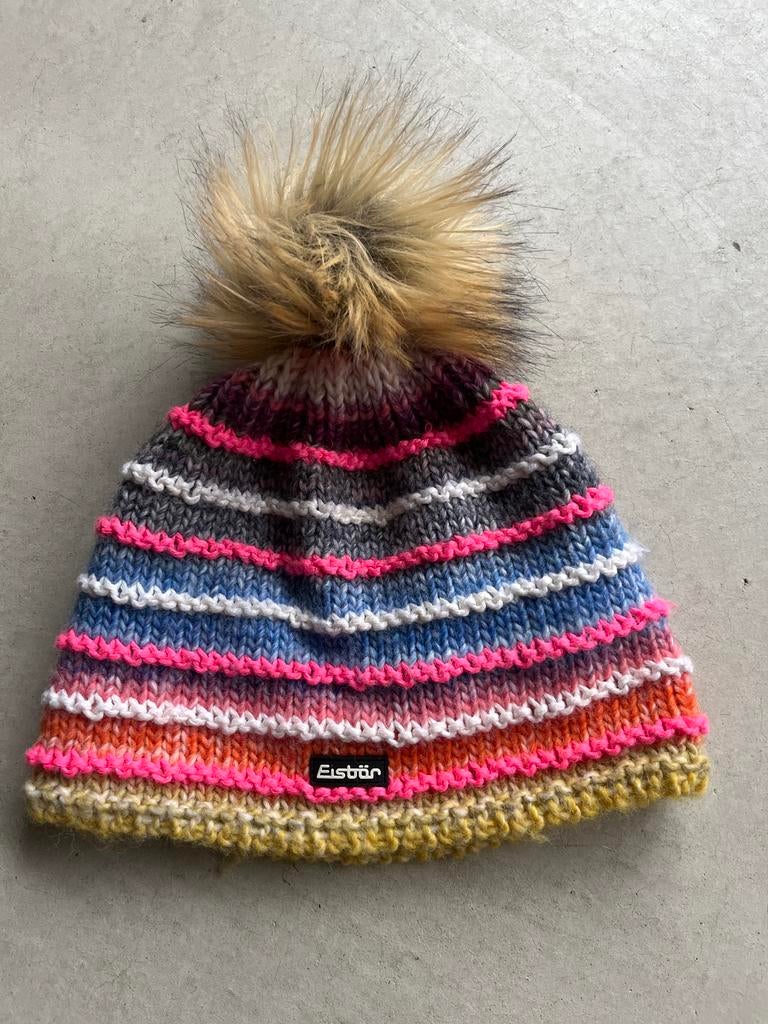 Vrolijke wintermuts voor meisjes - maat 55 - merk Eisbär, Ophalen, Zo goed als nieuw, Jongen of Meisje, Muts