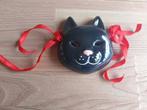 Prachtig Zeldzaam Zwart Vintage Kat Poes Masker Porselein, Ophalen of Verzenden
