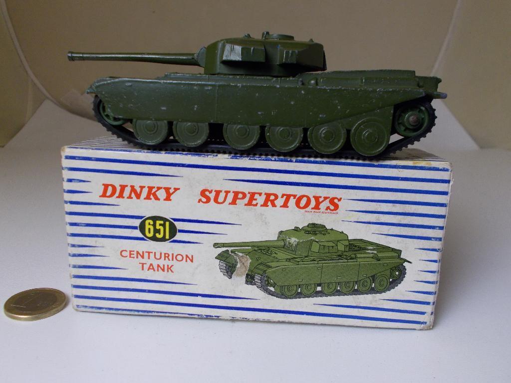 ≥ 1954 Dinky Supertoys 651 CENTURION TANK +ORIGINELE DOOS! (V