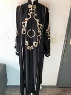 Maat XXL - lange jurk met werksel - zwart, Galajurk, Zwart, Maat 46/48 (XL) of groter, Ophalen of Verzenden