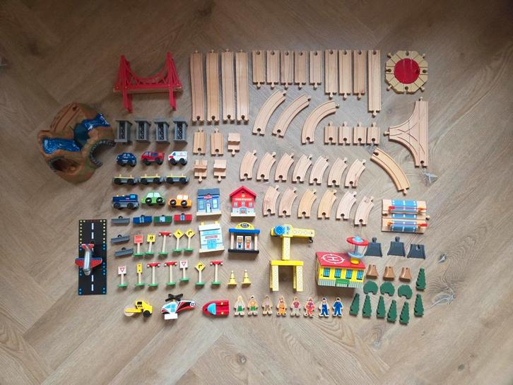 KidKraft Houten Treinset, Kinderen en Baby's, Speelgoed | Overig, Gebruikt, Jongen of Meisje, Ophalen of Verzenden