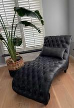 chaise longue zwart, Huis en Inrichting, Banken | Sofa's en Chaises Longues, Overige materialen, Minder dan 150 cm, Ophalen of Verzenden