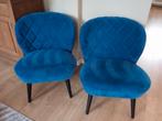Super mooie zo goed als nieuwe blauwe fauteuils, Ophalen, Zo goed als nieuw, 75 tot 100 cm, 50 tot 75 cm