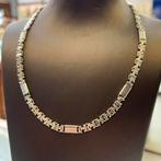 Zilveren platte koningsketting, Sieraden, Tassen en Uiterlijk, Kettingen, Ophalen of Verzenden, Nieuw, Zilver, Zilver