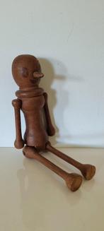 Vintage volkskunst handgemaakte houten pinokkio pop, Antiek en Kunst, Ophalen of Verzenden