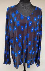 Superleuke zwarte plissetuniek bloemen PIECES 48/50, Kleding | Dames, Ophalen of Verzenden, Zo goed als nieuw, Zwart, Jurk