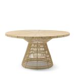 Nieuw Rivièra Maison Tropez Rond Teak hout tuin tafel 140 cm, Ophalen of Verzenden, Nieuw, Rond, Teakhout