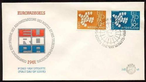 Nederland FDC E48 Zonder Adres, Europazegels 1961, Postzegels en Munten, Postzegels | Eerstedagenveloppen, Onbeschreven, Nederland