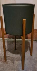 Plantenstandaard met Pot - Stijlvol!, Tuin en Terras, Bloembakken en Plantenbakken, Ophalen, Rond, Metaal, Binnen