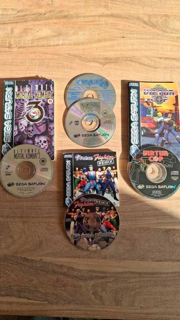 Sega Saturn Doom - VF Remix - Virtua Cop - Ultimate MK 3, Spelcomputers en Games, Games | Sega, Gebruikt, Saturn of Dreamcast