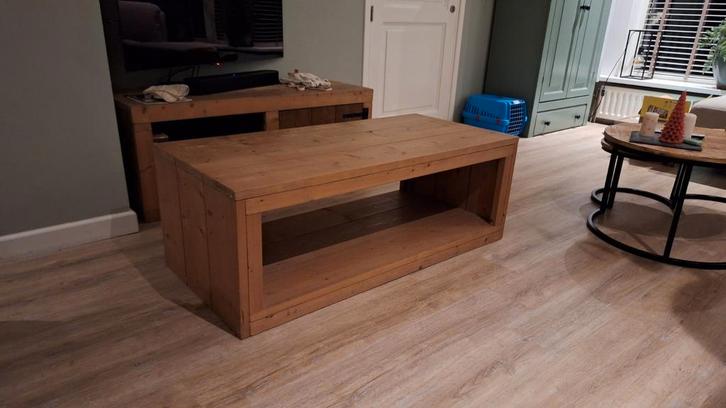 Steigerhout salontafel, Huis en Inrichting, Tafels | Salontafels, Gebruikt, Minder dan 50 cm, 50 tot 100 cm, 100 tot 150 cm, Rechthoekig