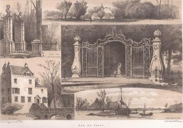 Aan de Vecht litho Zuilen Hek Roosendaal Vreedenhoff Oudaen beschikbaar voor biedingen