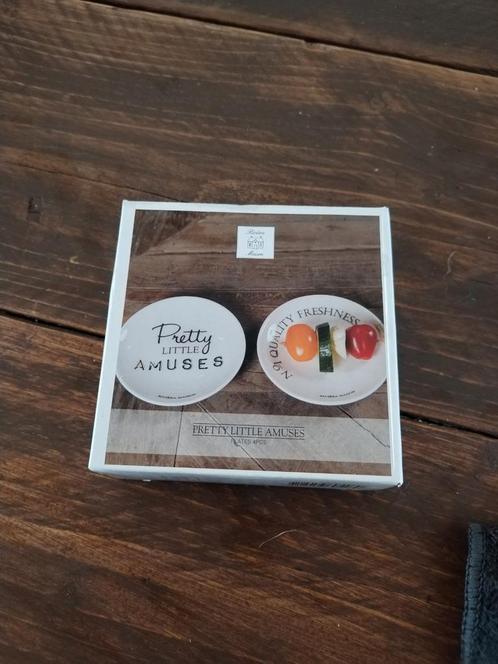 Pretty Little Amuses Bordjes - Nieuw in doos, Huis en Inrichting, Keuken | Servies, Nieuw, Bord(en), Overige stijlen, Keramiek