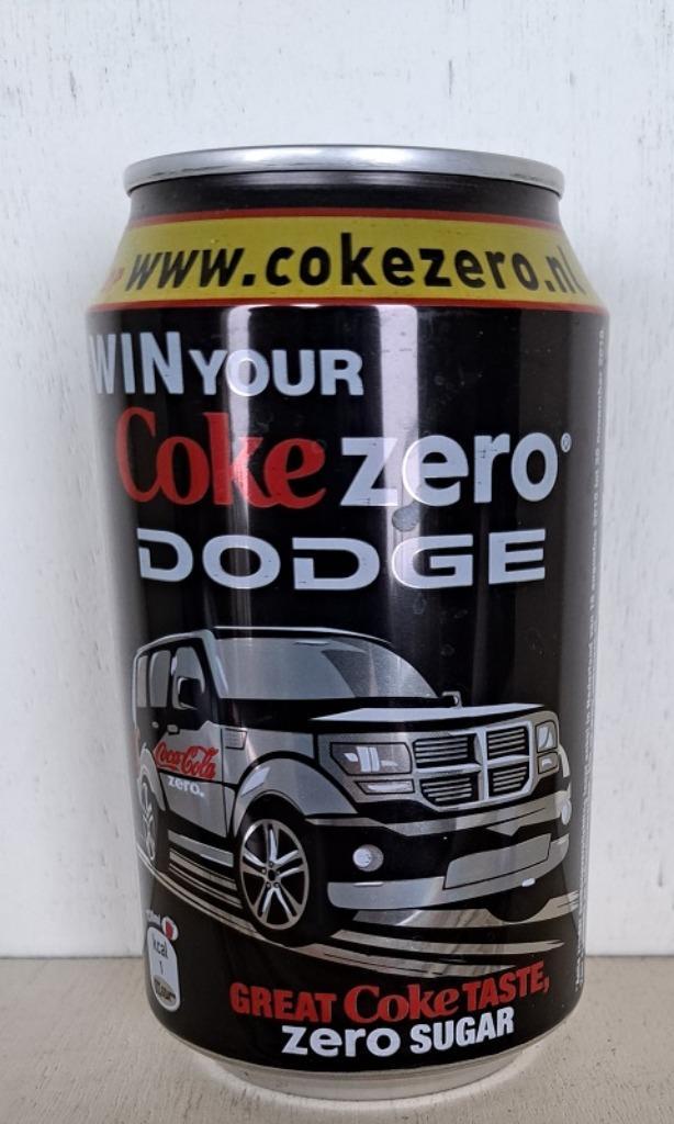 Coca-Cola Zero Blik Win your Coke Zero Dodge, Verzamelen, Merken en Reclamevoorwerpen, Gebruikt, Verpakking, Ophalen of Verzenden