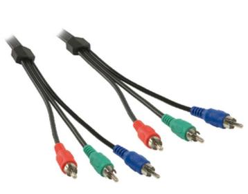 Component videokabel 3x rca male - 3x rca male 2.00 m zwart beschikbaar voor biedingen