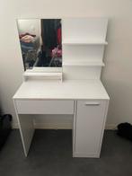 Witte Make up tafel meisje, Ophalen, Eenpersoons, Wit, 190 cm of minder