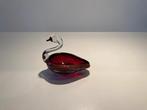 LEUK ringenschaaltje ZWAAN glas Murano??, Overige materialen, Ophalen of Verzenden, Dame, Rood