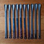 10 Latte Macchiatolepels/Roerstaafjes "Nespresso", Ophalen of Verzenden, Gebruikt, Rvs of Chroom