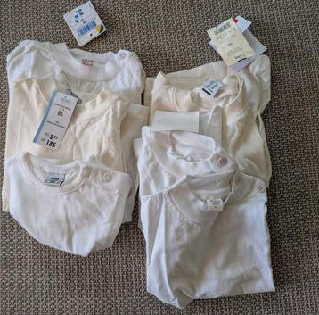 Gratis 6 baby shirtjes semi-nieuw (mt: 56-62-68-86) beschikbaar voor biedingen