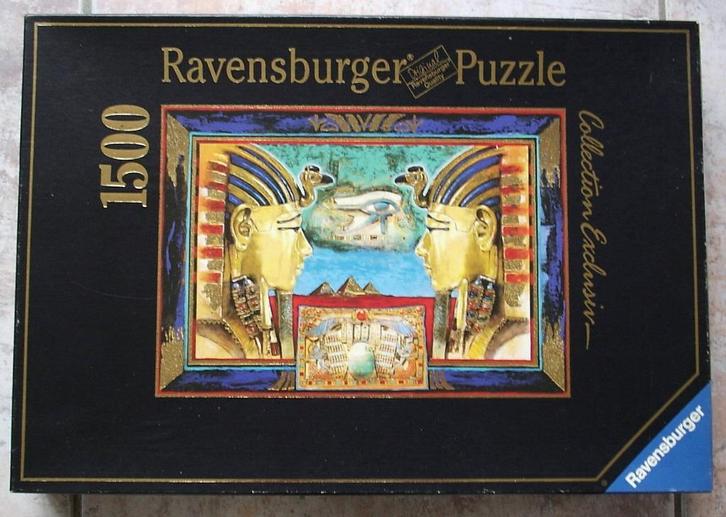 Legpuzzel Ravensburger - Horus Egyptische Zonnegod. 1500 stk, Hobby en Vrije tijd, Denksport en Puzzels, Zo goed als nieuw, Legpuzzel