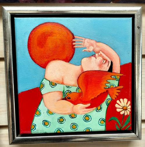 Drie schilderijen naar idee van Ada Breedveld, Antiek en Kunst, Kunst | Schilderijen | Modern, Ophalen of Verzenden