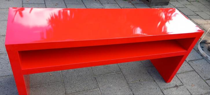 Kast rood sidetable tv kast., Huis en Inrichting, Kasten | Schoenenrekken, Zo goed als nieuw, Ophalen