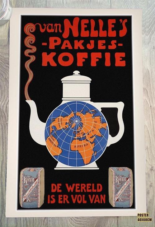 van Nelle Roodmerk Koffie Art Deco Reclame poster., Verzamelen, Merken en Reclamevoorwerpen, Nieuw, Overige typen, Verzenden