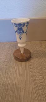 klein bloemen vaasje, Ophalen of Verzenden, Blauw, Aardewerk of Porselein, Minder dan 50 cm
