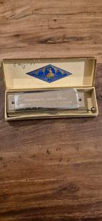 Zeldzame Hohner Chromonica Grand Prix 1951 met doos!, Gebruikt, Ophalen of Verzenden, Met koffer of doosje, C-mondharmonica