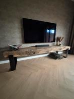 Moet weg! Robuust tv meubel 240x50 biels/staal, Huis en Inrichting, Kasten | Televisiemeubels, Ophalen, Zo goed als nieuw, 200 cm of meer