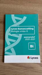 Biologie LYCEO Samenvatting vmbo-tl 2020-2021, LYCEO, Biologie, Ophalen of Verzenden, Zo goed als nieuw