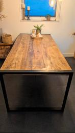 Industriële eettafel mangohout 200 x 90, Huis en Inrichting, Tafels | Eettafels, Ophalen, Gebruikt, 50 tot 100 cm, Vijf personen of meer