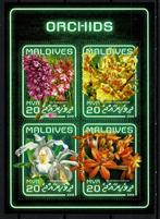maldives 2018 pf blok orchideeën orchids bloemen flowers 2, Ophalen of Verzenden, Postfris, Dier of Natuur