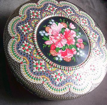 Vintage Holland biscuitblik koektrommel blikdecor beschikbaar voor biedingen