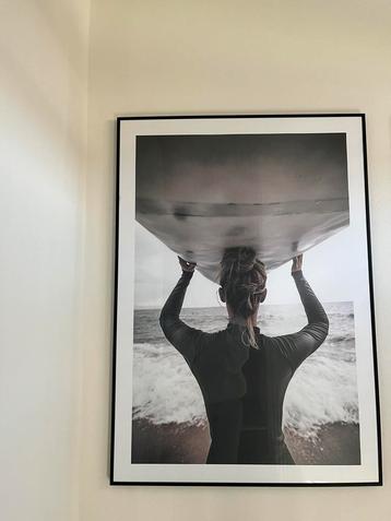 Groot schilderij / poster 101x71 centimeter inclusief lijst beschikbaar voor biedingen